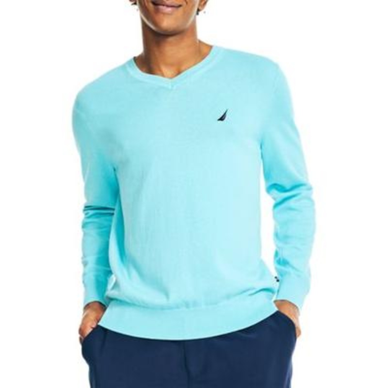 Nautica Navtech Vneck Sweater  Blue 2Xl