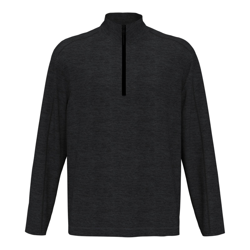 PGA Tour Mens Quarter Zip Fitness Pullover Fleece Sweater Black Small