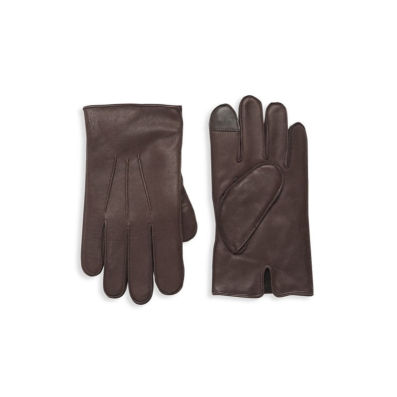 Ralph Lauren Men's Waterrepellant Leather Gloves  Large