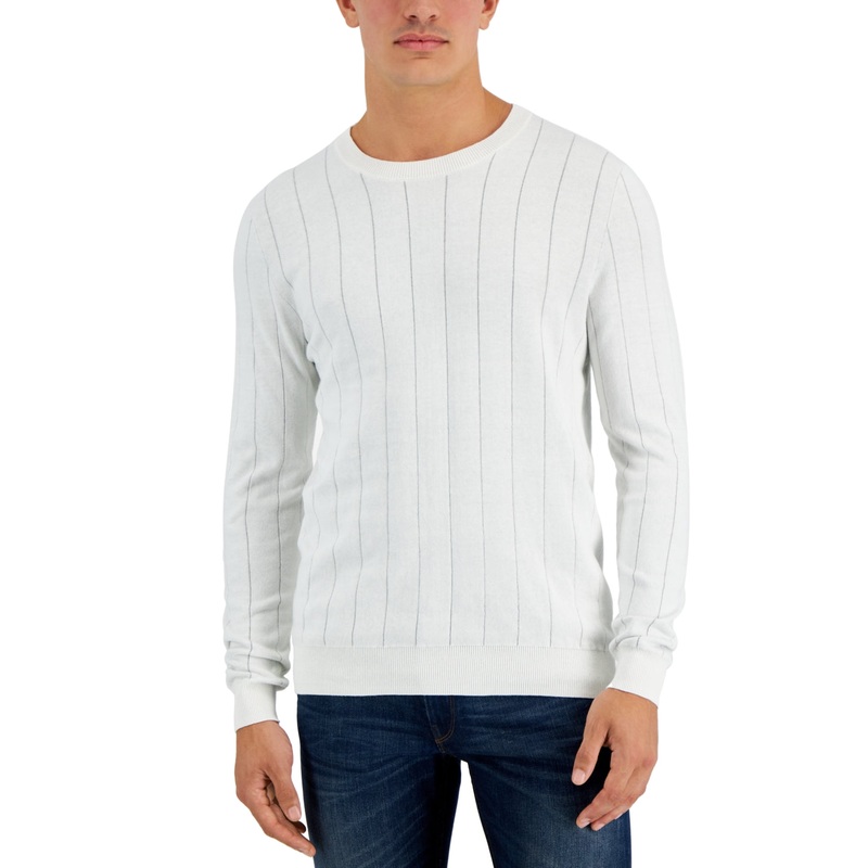 Alfani Men's Double knit Sweater Winter Ivory Light Beige Medium