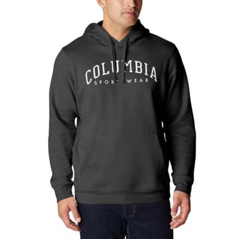 Columbia Men's Varsity Logo Trek Hoodie Black Charcoal Medium Sweatshirt
