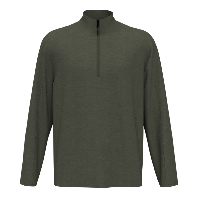 Pga Tour Men's Green 1/4 Zip Fitness Pullover Shirt Small