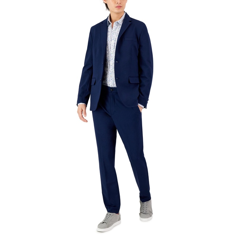 Alfani Men's Modern Knit Suit Jacket Dark Blue Large