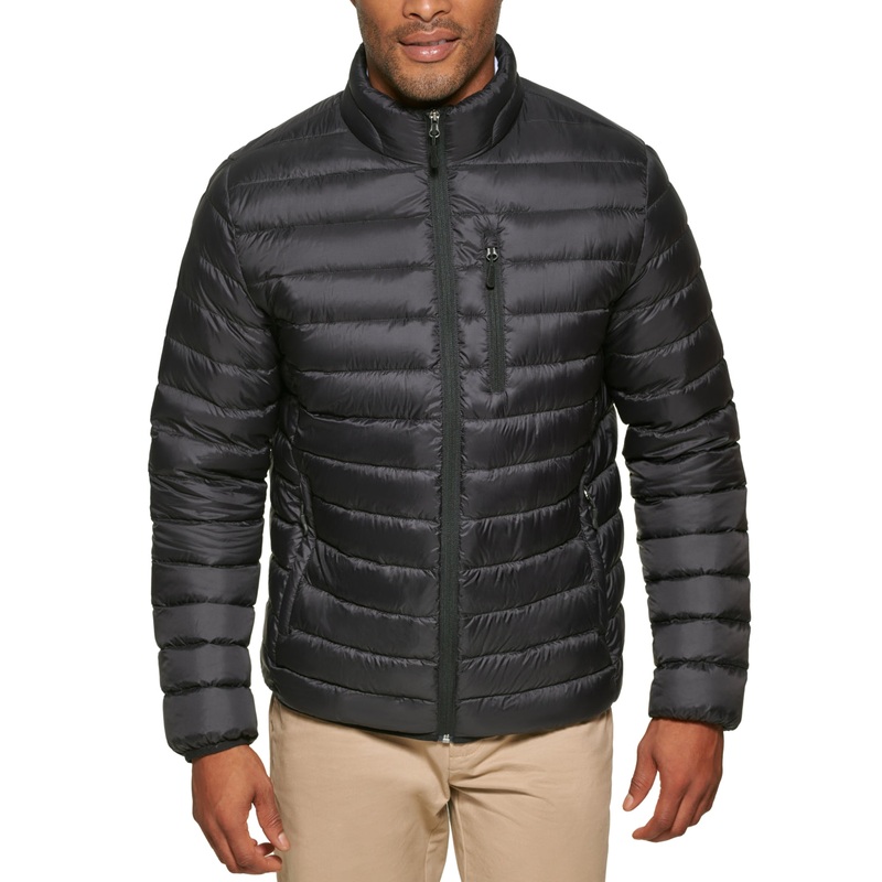 Club Room Men's Packable Puffer Jacket Black Large