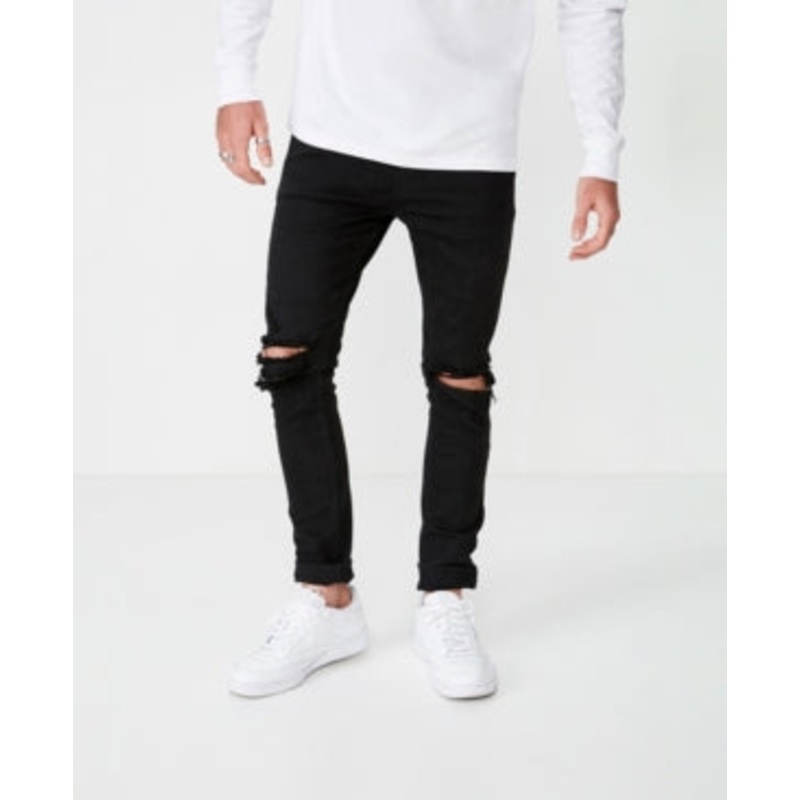 Cotton On Men's Super Skinny Black Jean Size 36 Reg