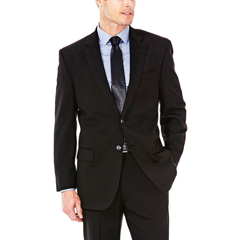 J.M. Haggar Men's Stretch Black Suit Jacket  52R