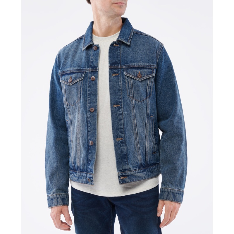 Lazer Mens Denim Short Trucker Jacket Lazer  Blue XL