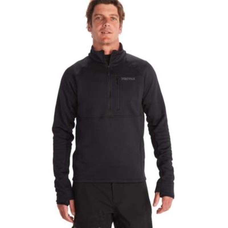 Marmot Men's Olden Polartec 1/2 Zip Sweatshirt Jacket Medium Black