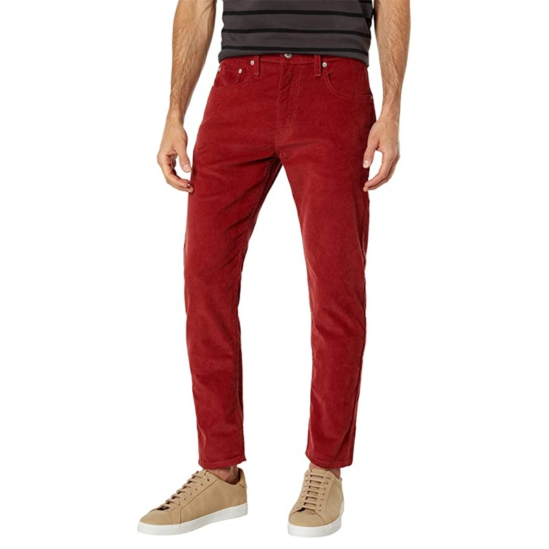 Mens Levi Strauss Red Corduroy Jeans Slim Taper 36 X 32