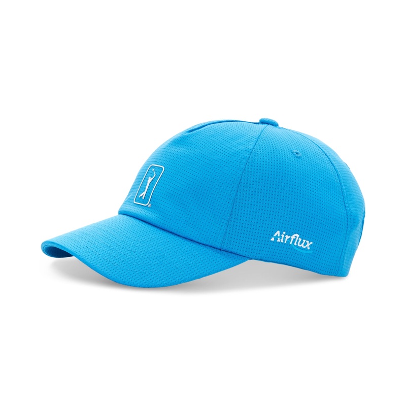Pga Tour Men's Airflux Mesh Cap Blue Golf Hat
