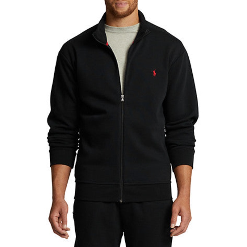 Polo Ralph Lauren Mens Double knit Mesh Track Jacket Big & Tall 3XB Black