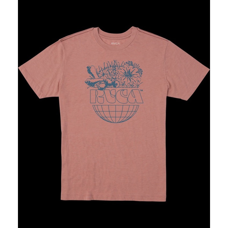 RVCA Mens Cactus World Tee Shirt Large Red