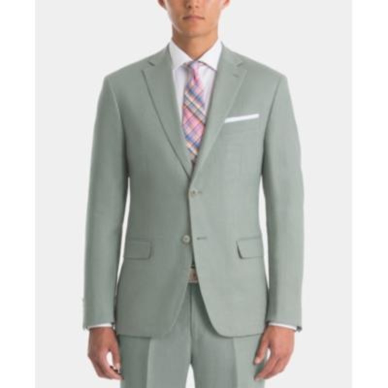 Lauren Ralph Lauren Lassiter Mens Linen Suit Blazer Sage Green 44R/M37.5