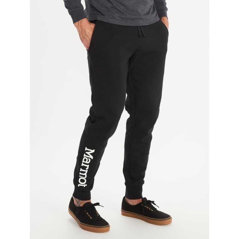 Marmot Men's Coastal Logo Jogger Pants  Black Large