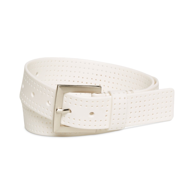 Pga Tour Men's Silicone Flex Belt Large White  Size Large 38 - 40