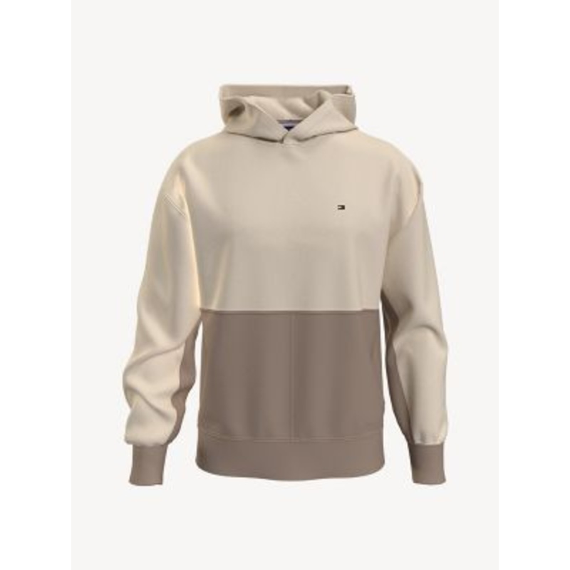 Tommy Hilfiger Men's Rockaway Colorblocked Hoodie  Mudstone 2XL
