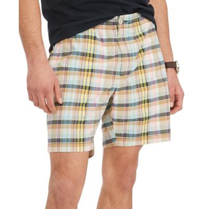 Tommy Hilfiger Men's Th Flex Plaid Theo 7 Shorts  Doll Pink  Xxl