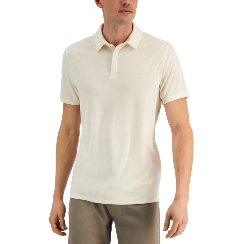 Alfani Mens Fitness Polo Shirt Xl Vanilla