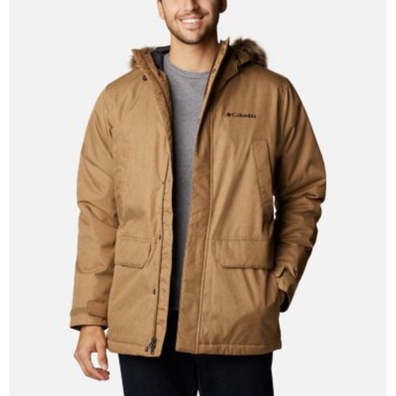 Columbia Men's Penns Creek Ii Parka Coat Dark Beige XL