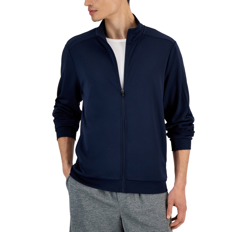 ID Ideology Men's Moisture wicking Jacket  Navy Blue Large