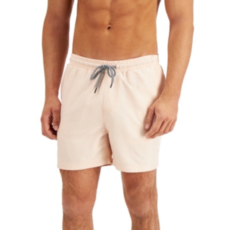 INC International Concepts Mens Solid Swim Trunks Peach XL