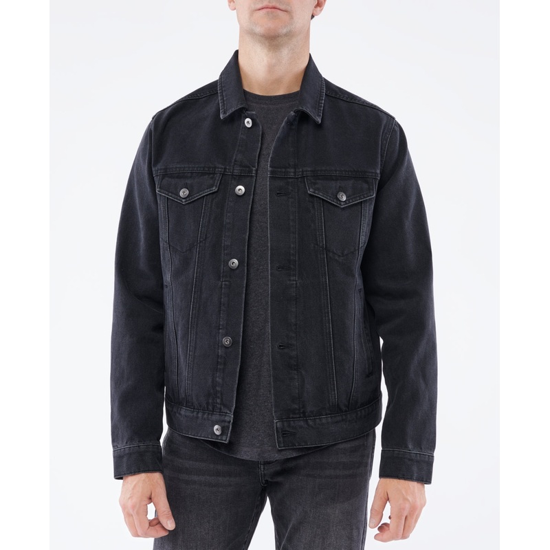 Lazer Men's Denim Trucker Jacket XL Black