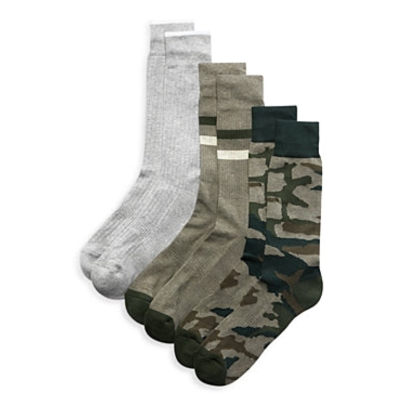 Men's Store At Bloomingdale's Casual Crew Socks 3 Pack  Dark Green