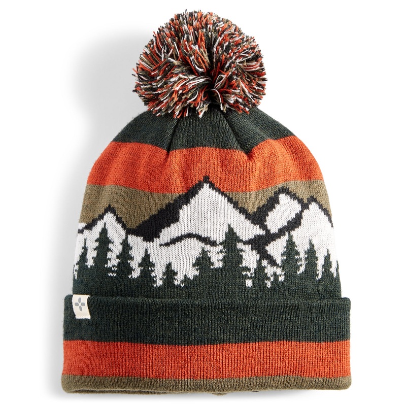 Sun + Stone Men's Mountain Pom Beanie Green Osfa Reg
