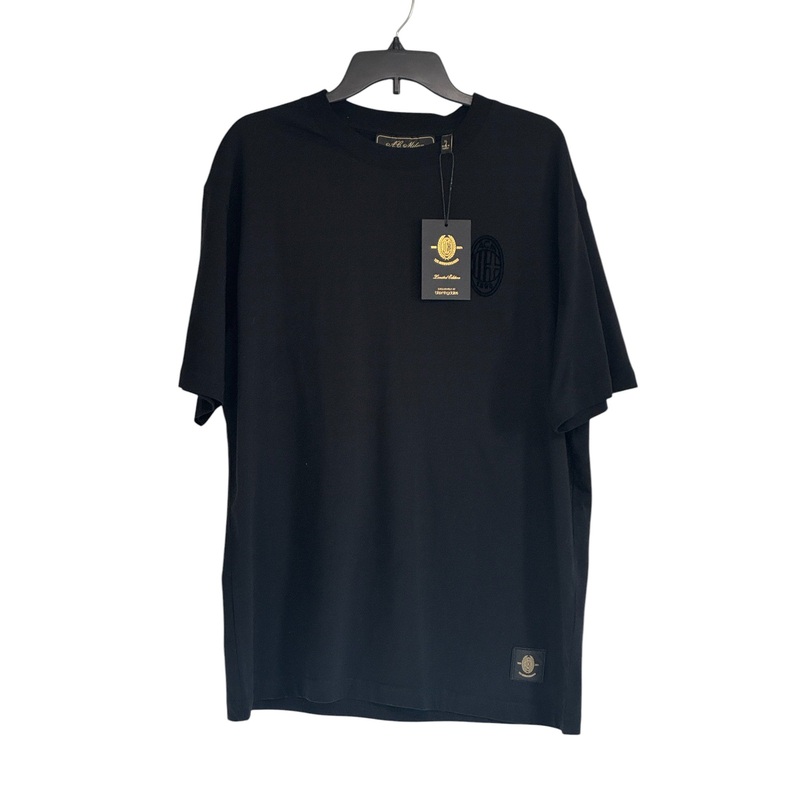 AC Milan Men Regular fit Short Sleeve T-Shirt Shirt XL Black Solid