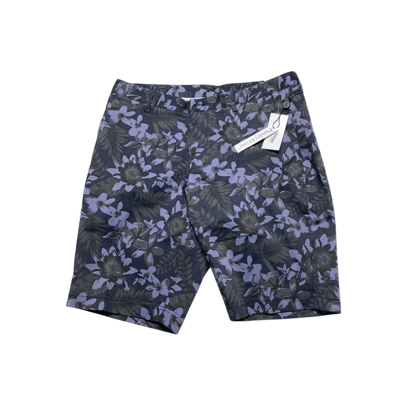 Paisley & Gray Mens Slim fit Cotton Chinos Shorts 32 Purple Floral