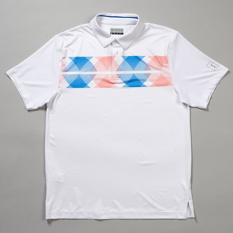 Pga Tour Men Regular fit Short Sleeve Polo Shirt Large White