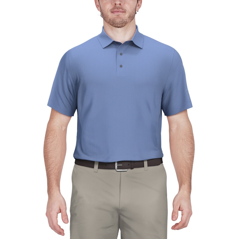 Pga Tour Men Regular fit Short Sleeve Polo Shirt XXL Blue Check