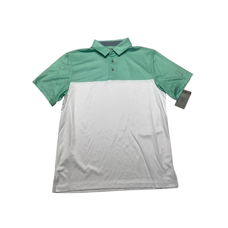 Pga Tour Mens Regular fit Short Sleeve Polo Shirt Medium Green Stretch