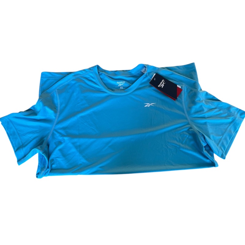 Reebok Men Athletic fit Short Sleeve T-Shirt Shirt XL Blue Solid