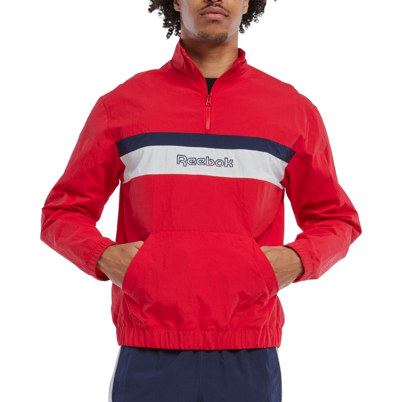 Reebok Men Regular fit Quarter zip Coat XXL Red
