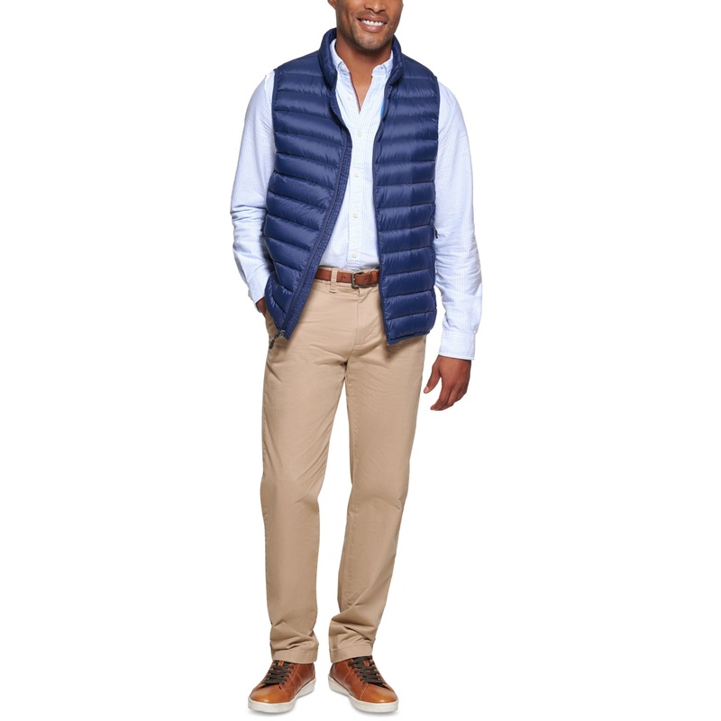 Club Room Men's Down Packable Vest Navy Size Medium