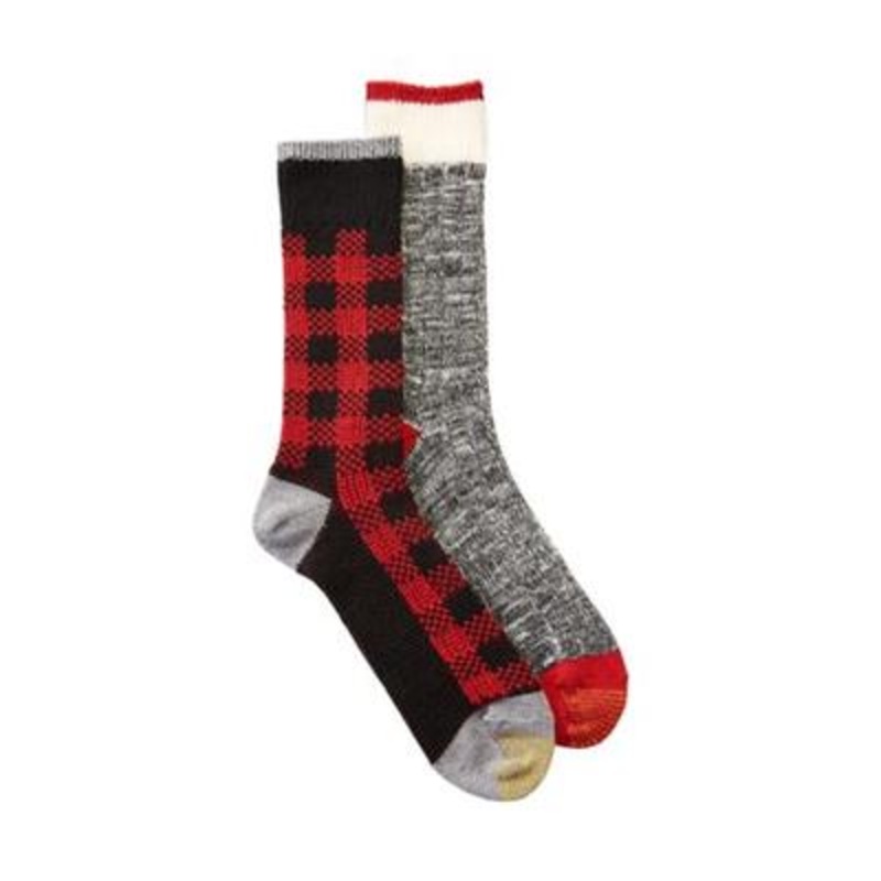Gold Toe 2 Pair Crew Socks Mens 10 - 13 Red