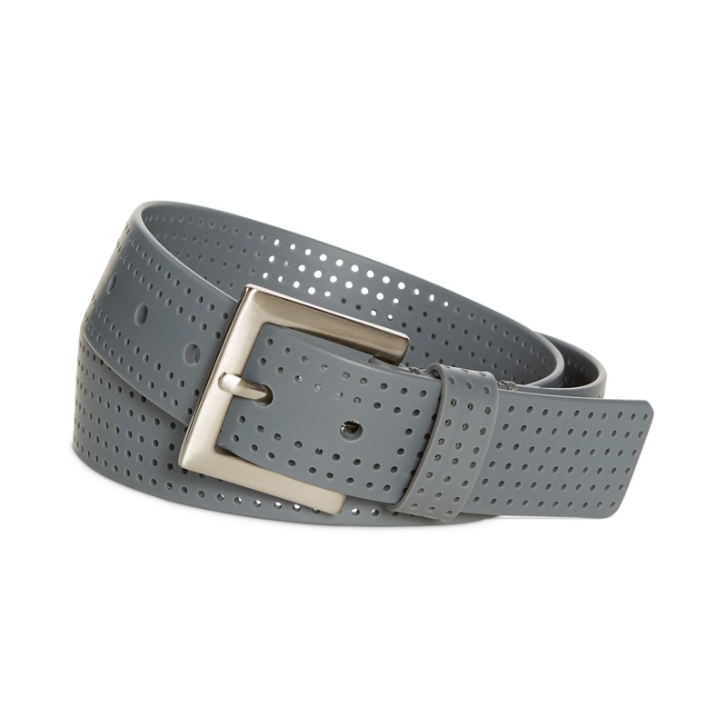 Pga Tour Men's Silicone Belt Gray Large 38 - 40