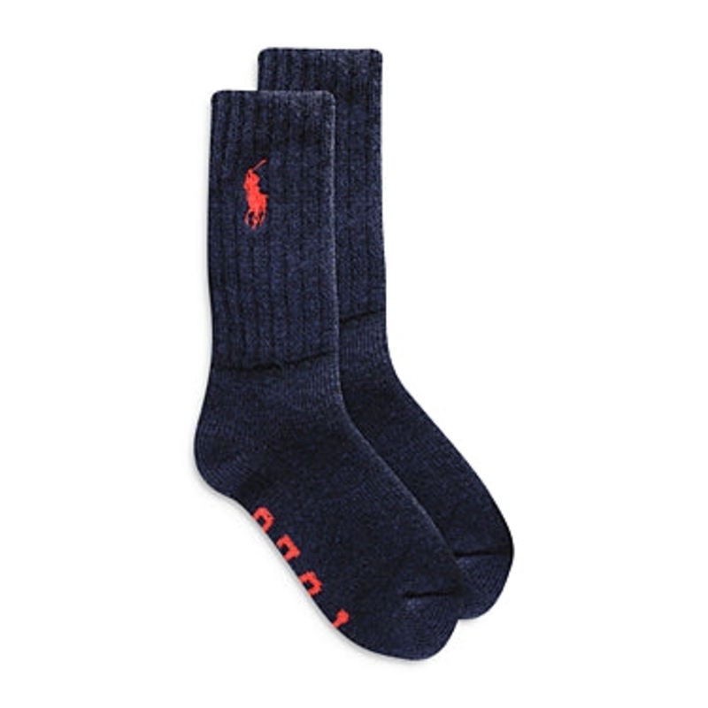 Polo Ralph Lauren Embroidered Slipper Socks DARK BLUE
