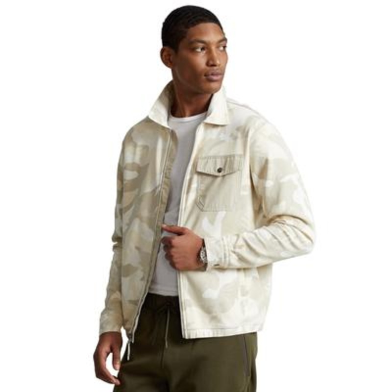 Polo Ralph Lauren Pony Men's Camo Windbreaker Jacket  Lt Beige Xxl