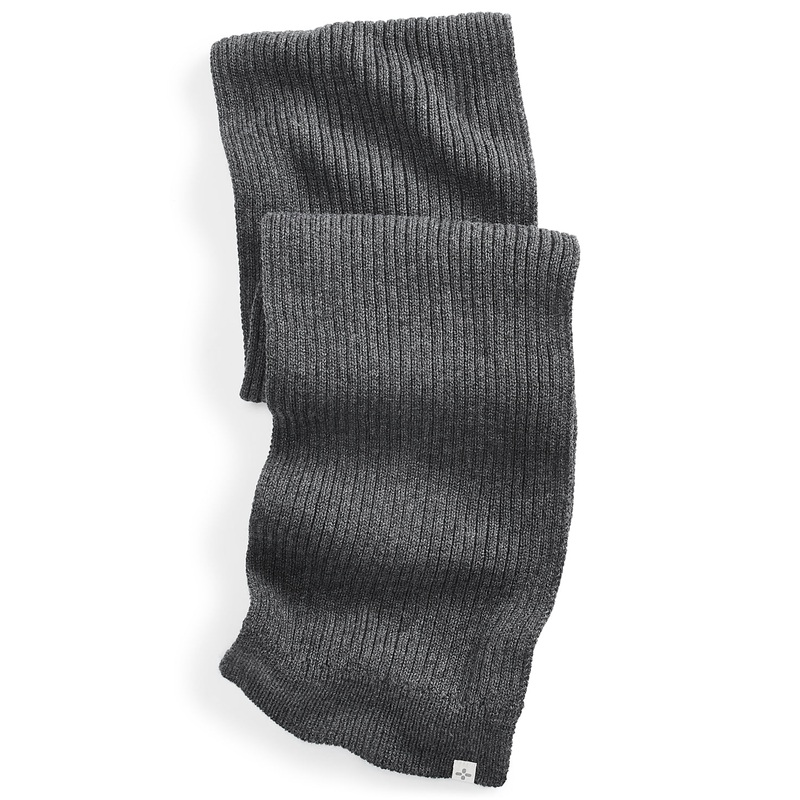 Sun + Stone Men's Solid Ribbed Scarf Gray