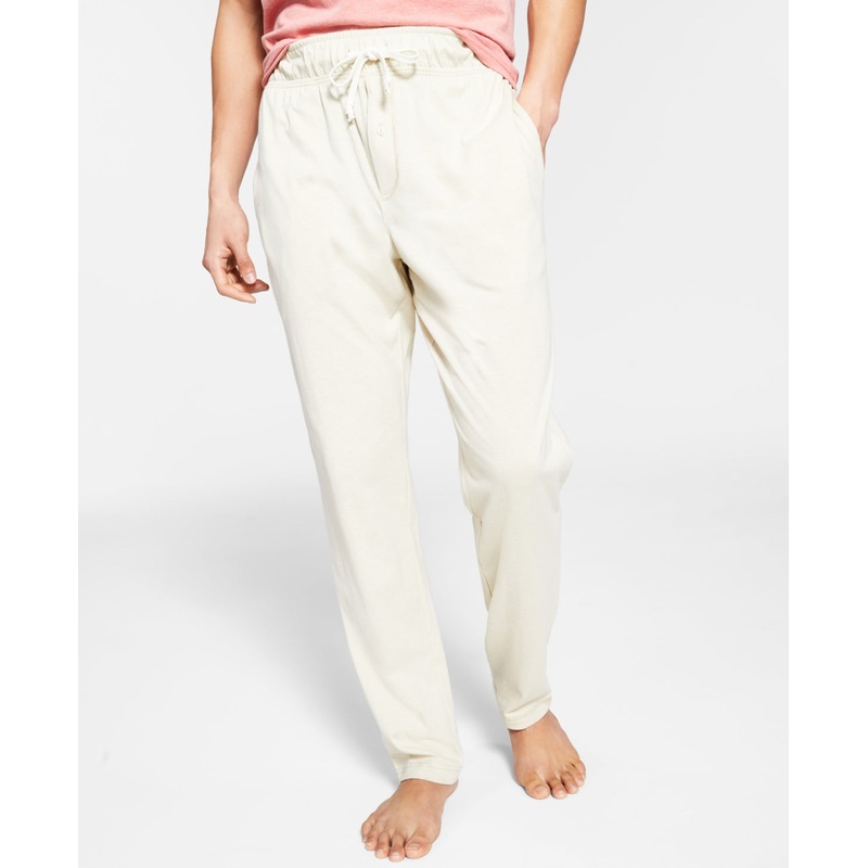 Sun + Stone Men's Sunwashed Knit Pajama Pants  Grain Lt Beige Large