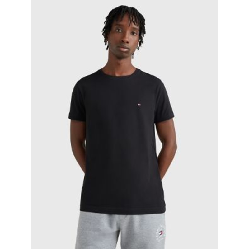 Tommy Hilfiger Men's Black Slim Fit Stretch T shirt Large