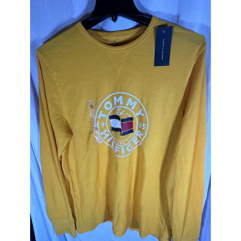 Tommy Hilfiger Mens Thermal Waffleknit Logo Honey Tommy Hilfiger XL