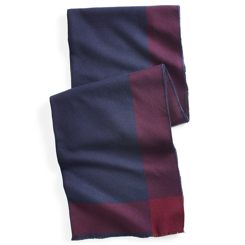 Alfani Men's Colorblocked Scarf  Navy/Maroon