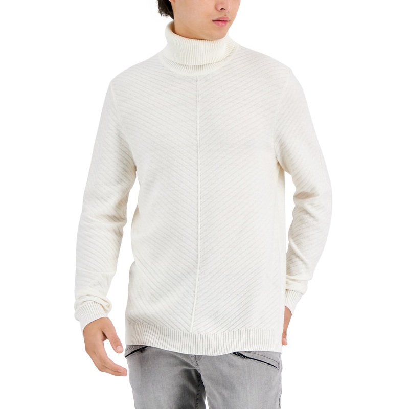International Concepts Men's Axel Turtleneck Sweater Antique White Large