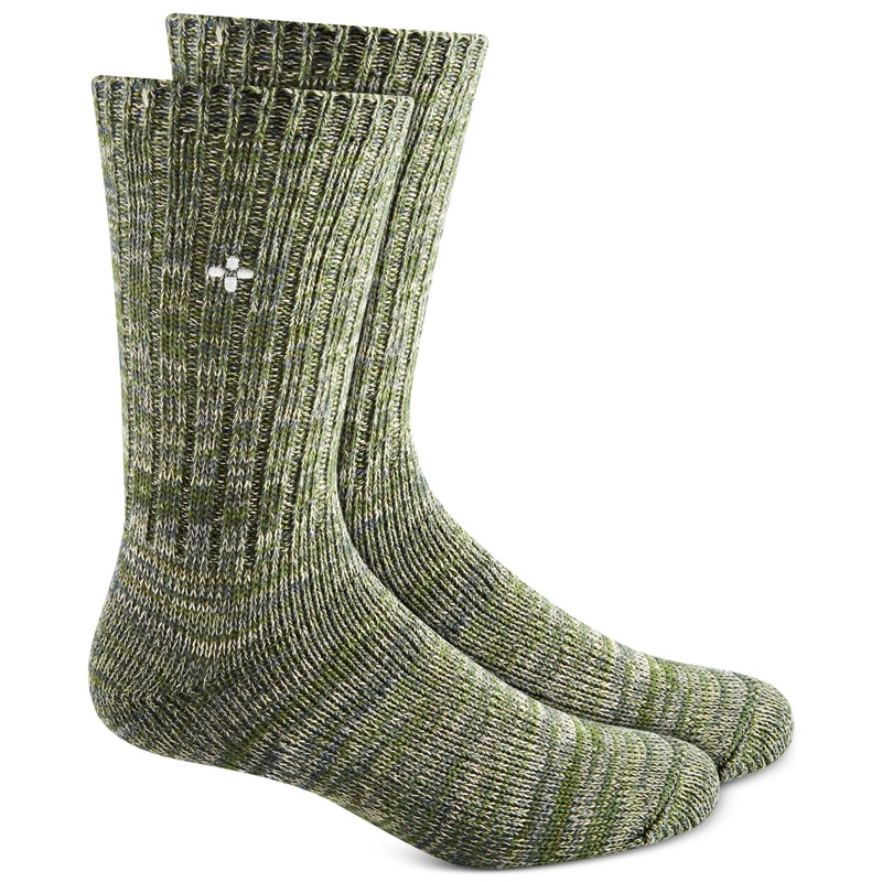 Men's Sun + Stone Marled Boot Socks Green Osfa Reg