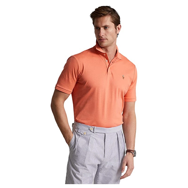 Polo Ralph Lauren Men's Classic fit Soft Cotton Polo Deep Mango Orange Xxl