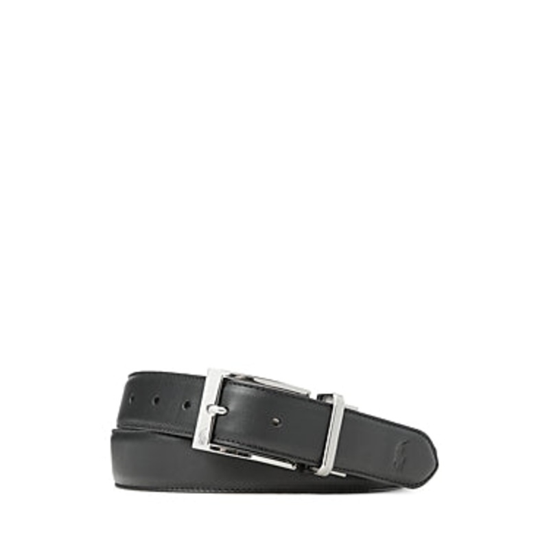 Polo Ralph Lauren Men's Reversible Leather Dress Belt Black Brown 32 Reg