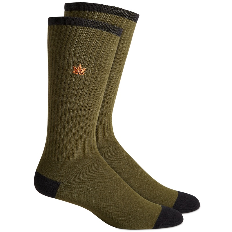 Sun + Stone Men's Leaf Socks Green Osfa Reg